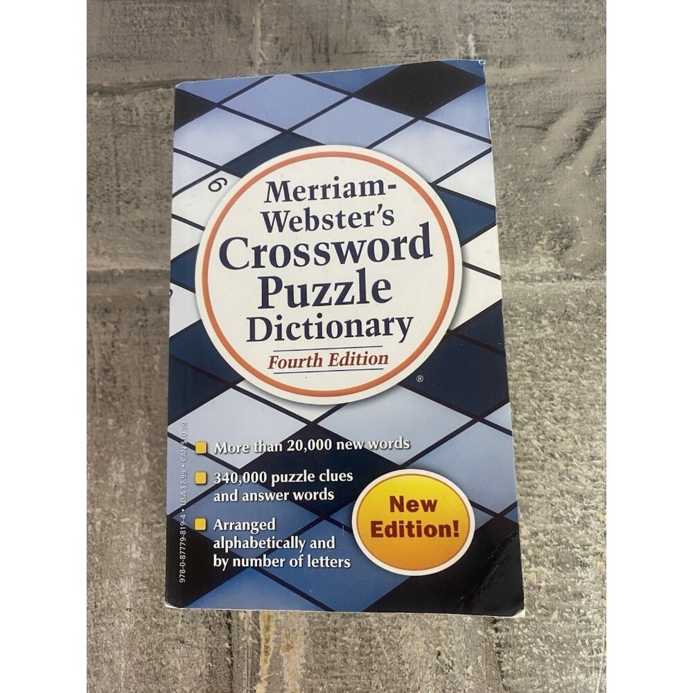 Merriam-Webster's Crossword Puzzle Dictionary by Merriam-Webster (2015, Mass...